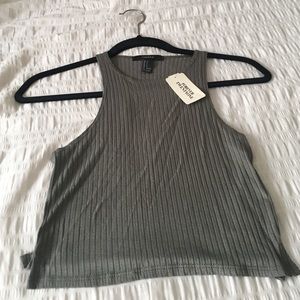 Olive green crop top