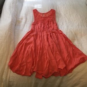 Free People Coral Lace Dress