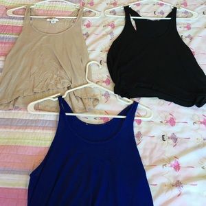 Loose fitted crop tank tops