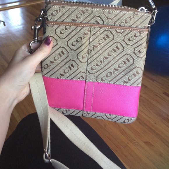 Pink cross body coach