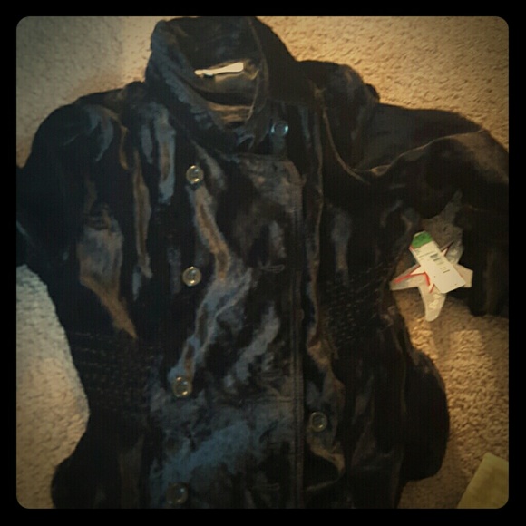 Black crushed velvet blazer