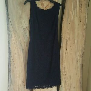 Navy Blue Lace Dress