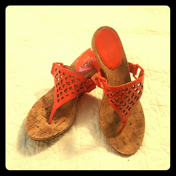 Coach Shoes - Orange Coach Sandles