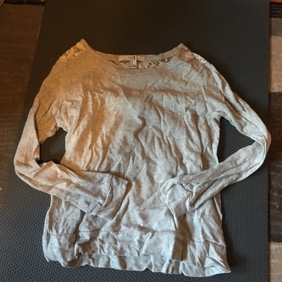 Lace back sweater