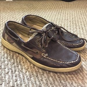 Sperry Topsider dark brown boat shoes