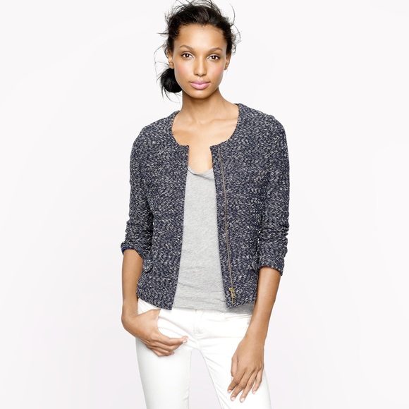 J. Crew Jackets & Blazers - JCREW Microtweed Jacket in Navy Blue
