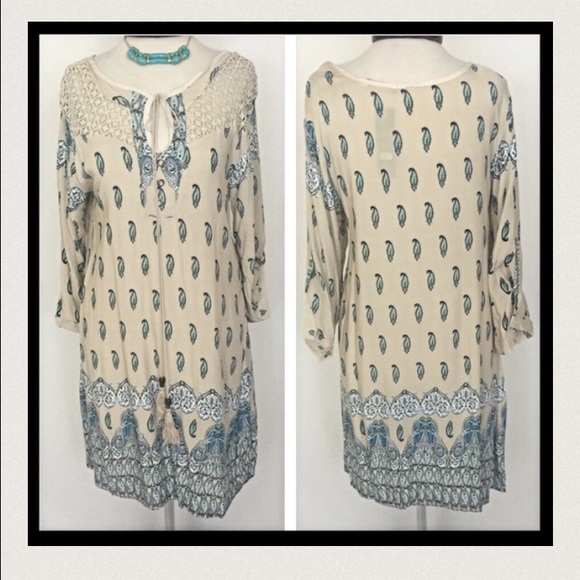 Paisley LaceTassel Tunic Slip Dress - Picture 2 of 4