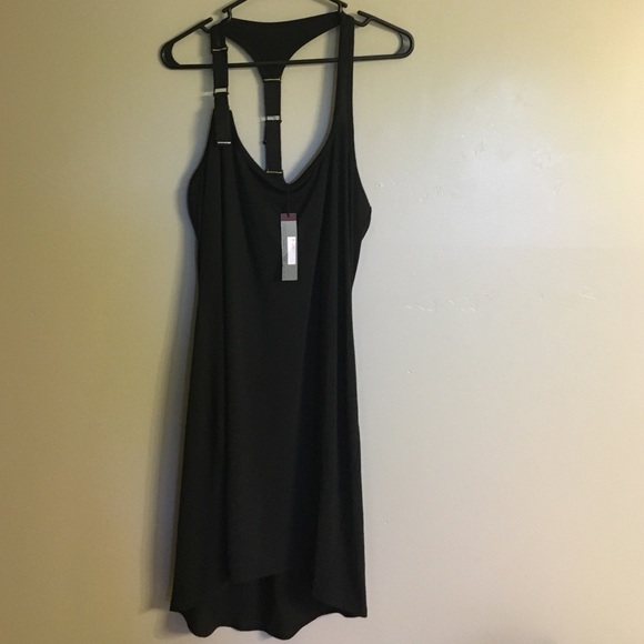 Joy Li black belted strap dress