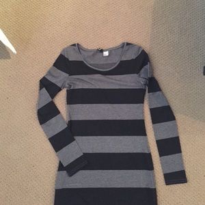 Grey and Black striped dress
