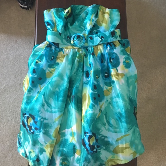 Charlotte Russe floral strapless dress