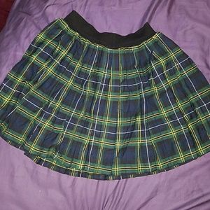 Plaid school girl skirt