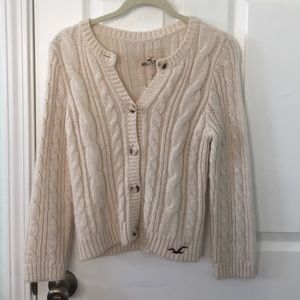 Cream Hollister Sweater. Worn once.