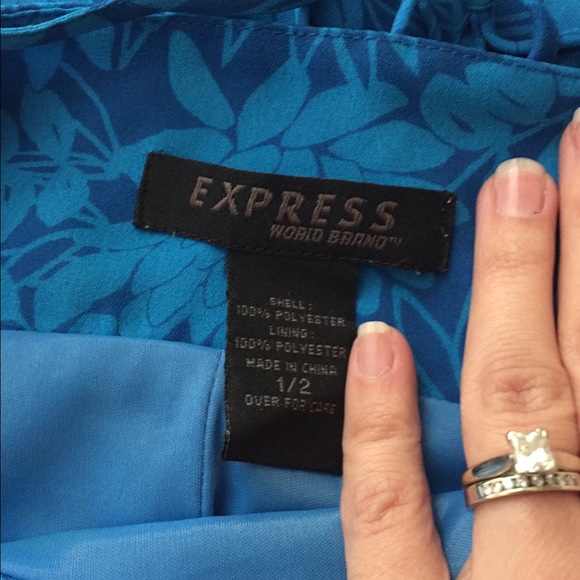 Express beautiful aqua and blue dress - Picture 2 of 4