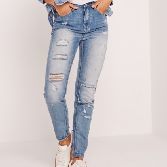 High Waisted Boyfriend Jeans