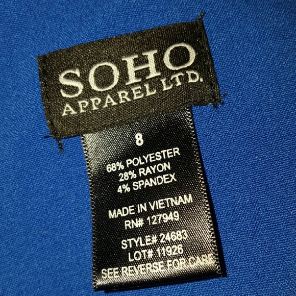 Gorgeous blue and black colorblock dress - Picture 2 of 2