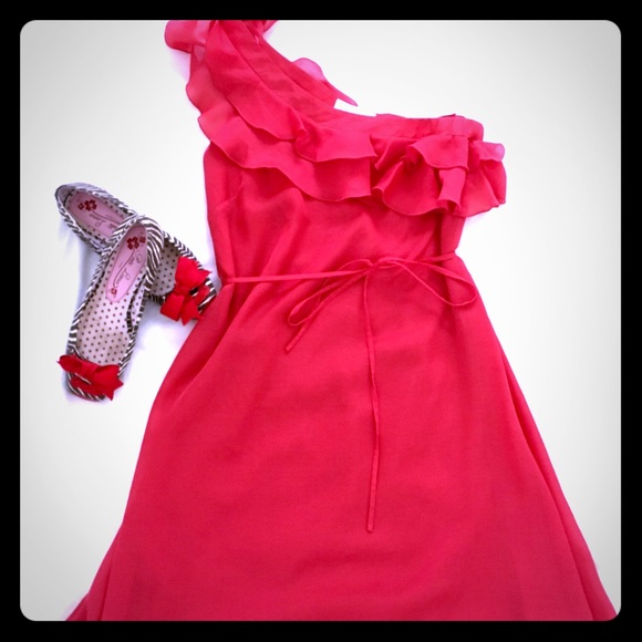 Jessica Simpson Asymmetrical Ruffled Dress - Picture 2 of 4
