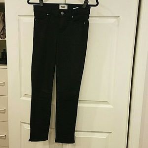 Black paige crop jeans