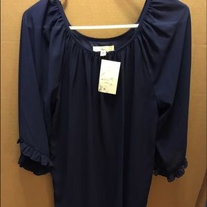 Navy ruffle dress