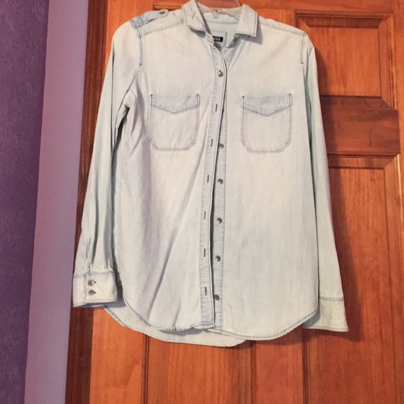 Button down denim shirt.
