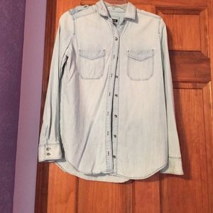 Button down denim shirt.