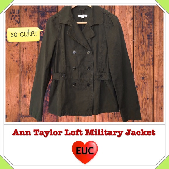 Sale Ann Taylor Loft Military Style Jacket Utility - Picture 4 of 4