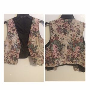 Vintage floral vest