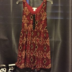 Aztec print babydoll dress