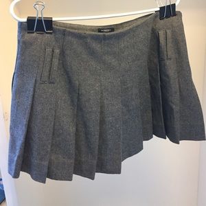 BURBERRY Gray wool schoolgirl skirt size 10