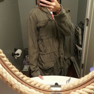 Green military jacket abercrombie and fitch