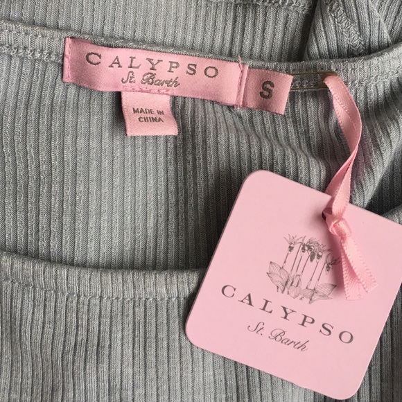 Calypso St Barth Regri Ribbed Shirttail Tee - Picture 2 of 4