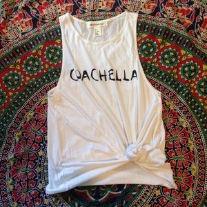 Flowey White Coachella Tank