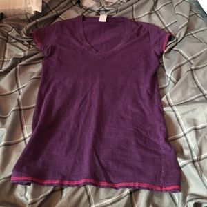 Purple V-neck