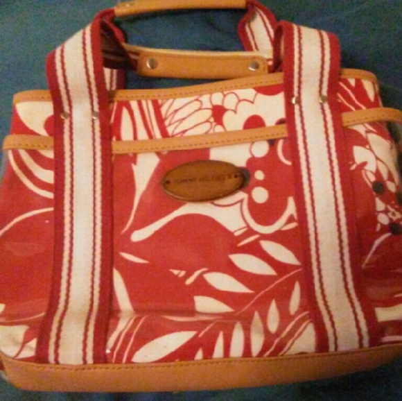 Tommy Hilfiger Red Floral Tote