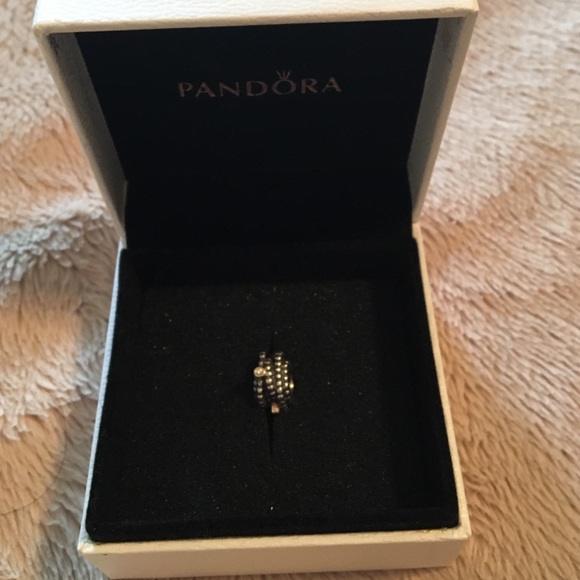 Authentic Pandora Kerry two toned diamond charm