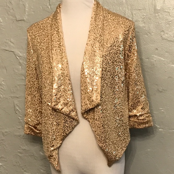 Gold sequin blazer