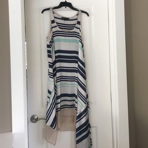 Elizabeth and James Asymmetric Hem Silk Dress