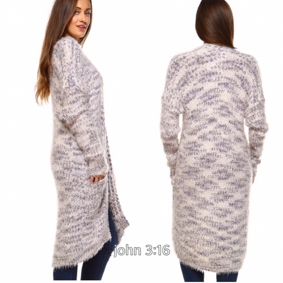 Warm long cardigan sweater - Picture 3 of 3