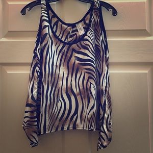 NEW Tiger Striped Chiffon Tank