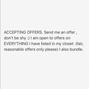 ACCEPTING OFFERS on EVERYTHING