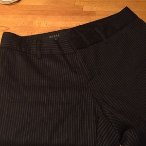 Gucci wool trouser pinstriped flared.