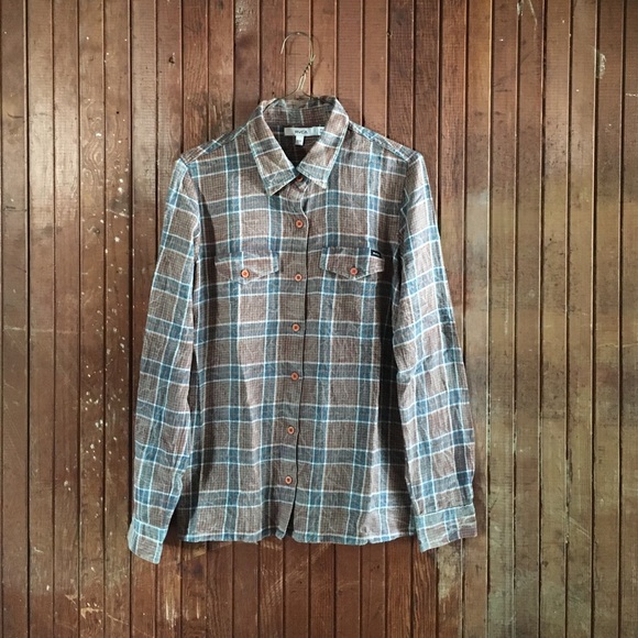 Women's RVCA plaid flannel xs