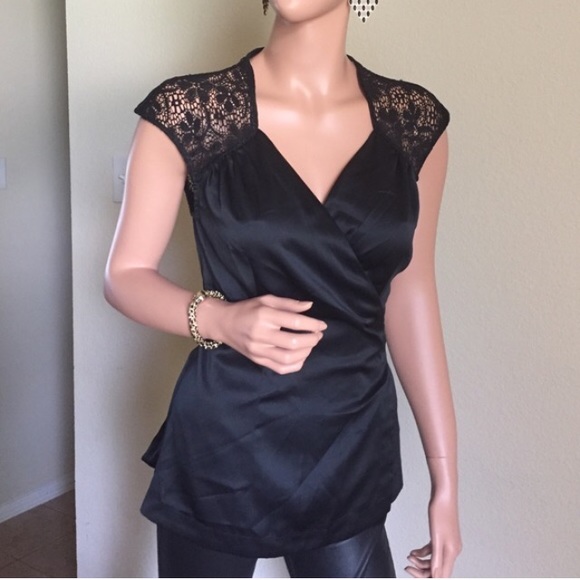 Banana Republic Tops - Banana Republic Lace Wrap Blouse