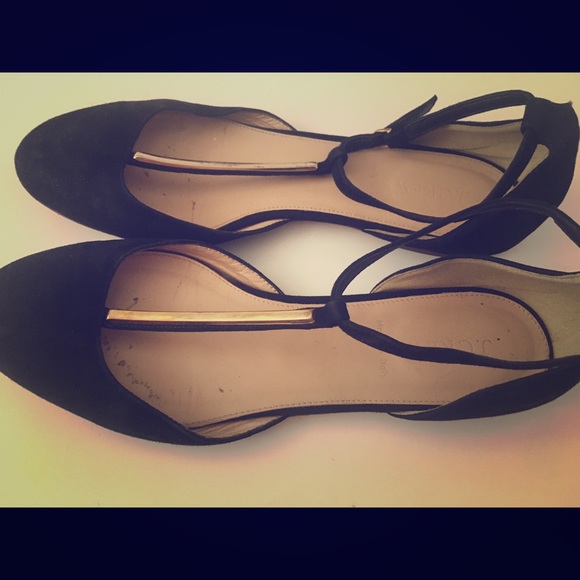J. Crew Gold T-Strap Sandal Flat