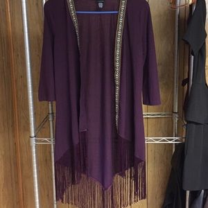 Cardigan with fringes