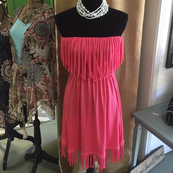 Adorable coral sleeveless dress