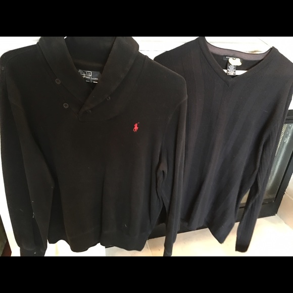 Men's Ralph Lauren L & Kenneth Cole M sweaters