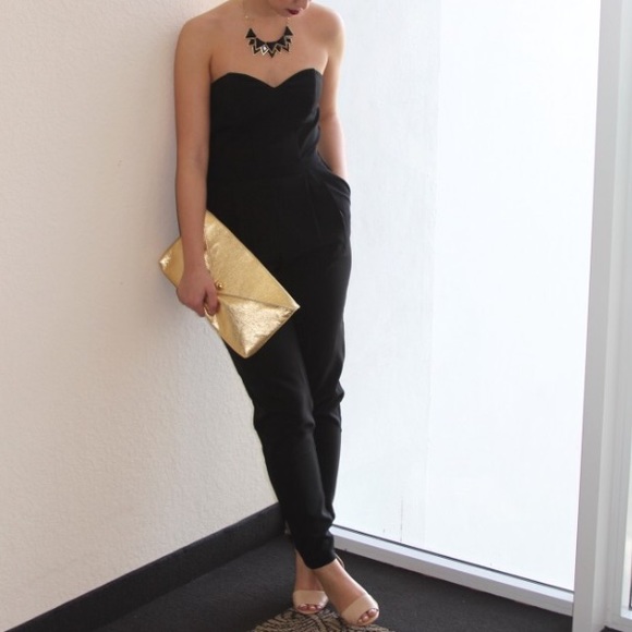 H&M bandeau strapless jumpsuit