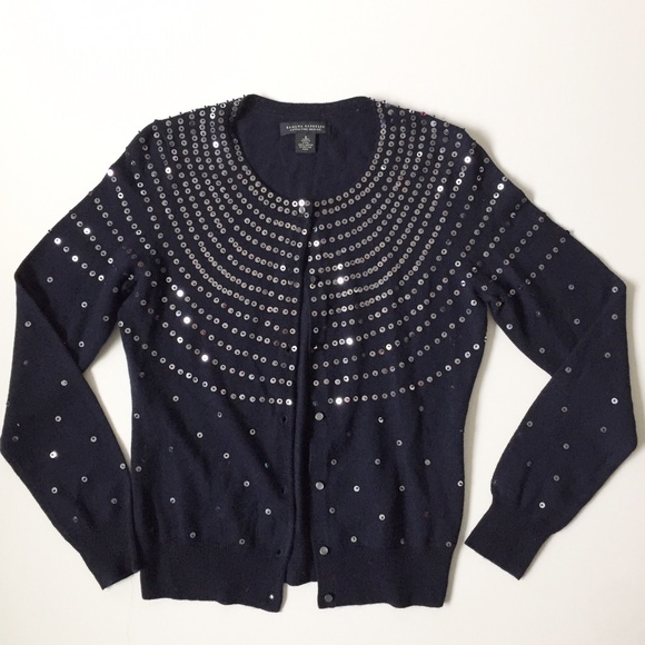 Banana Republic Sweaters - Banana Republic Navy sequin cardigan