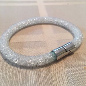 White swarovski crystal bracelet
