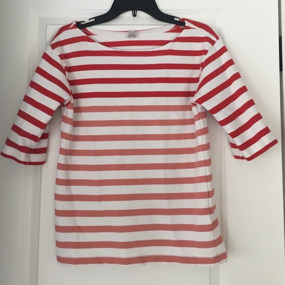 J. Crew Striped Scoop Nexk Sweatershirt